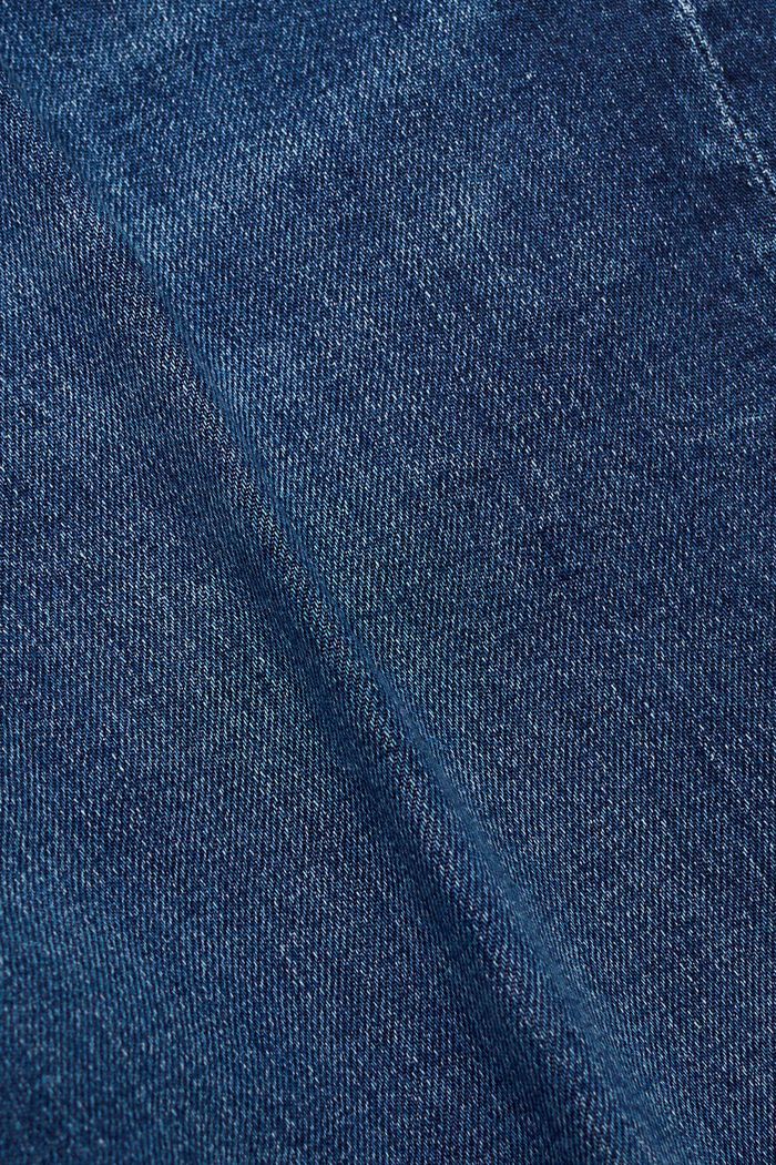 Gerade Jeansshorts mit mittelhohem Bund, BLUE DARK WASHED, detail image number 6