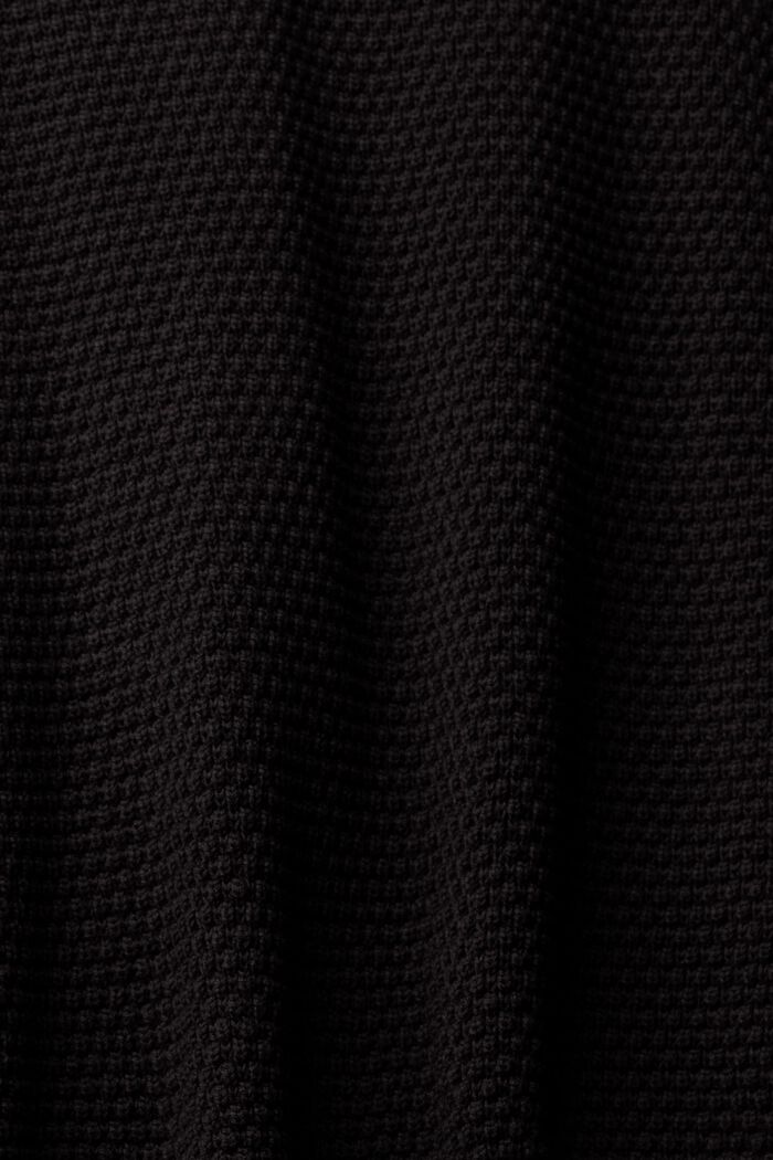 Strukturierter Pullover mit Stehkragen, BLACK, detail image number 2