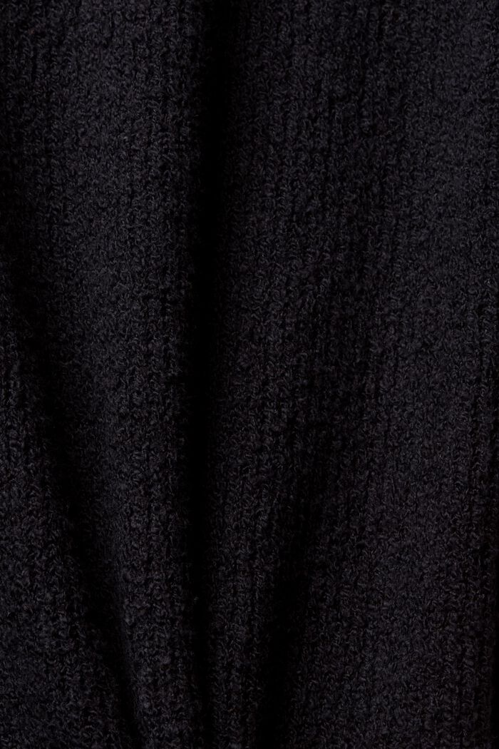 Strickkleid aus Slub-Jersey, BLACK, detail image number 4