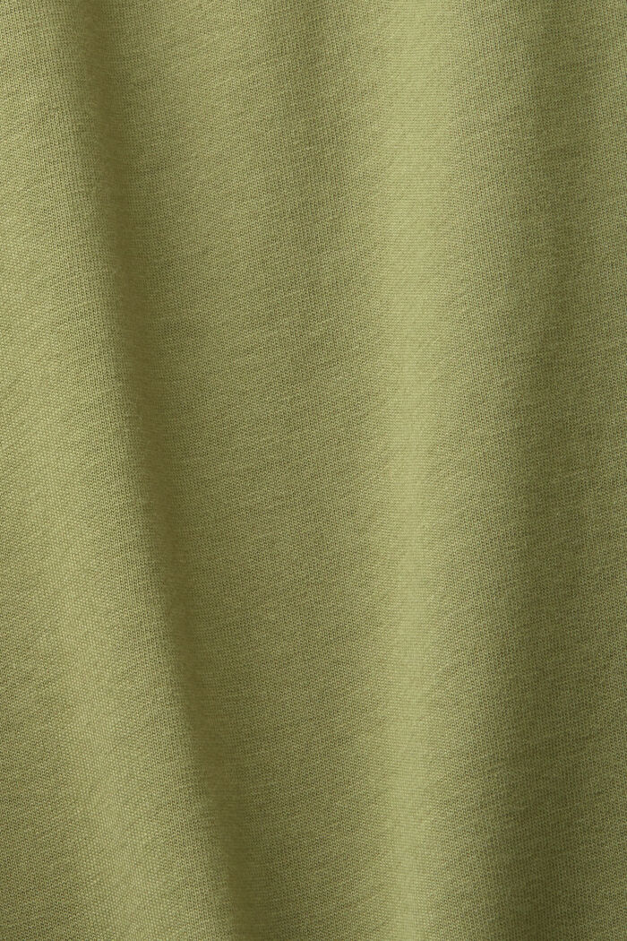 Retro-T-Shirt aus Baumwolle mit Logo, OLIVE, detail image number 5