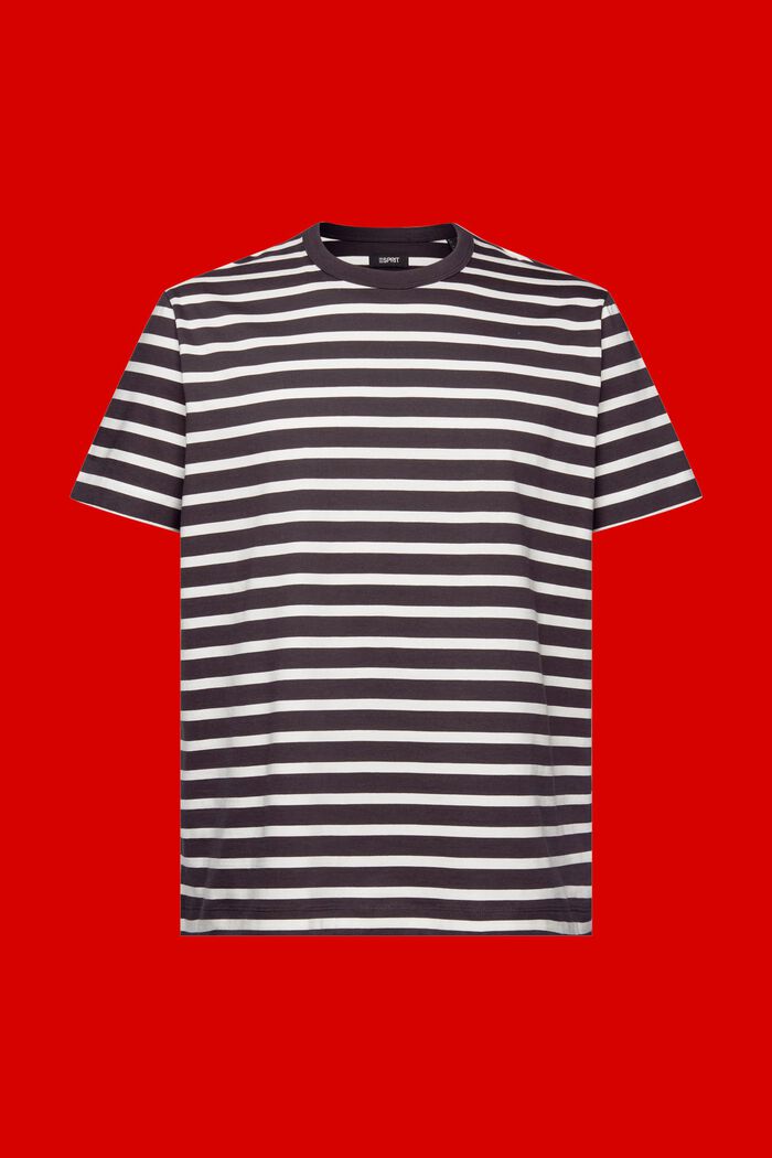 Streifen-T-Shirt aus nachhaltiger Baumwolle, ANTHRACITE, detail image number 6