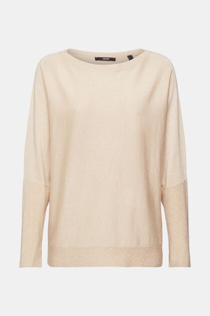 Funkelnder Pullover, LENZING™ ECOVERO™, DUSTY NUDE, overview