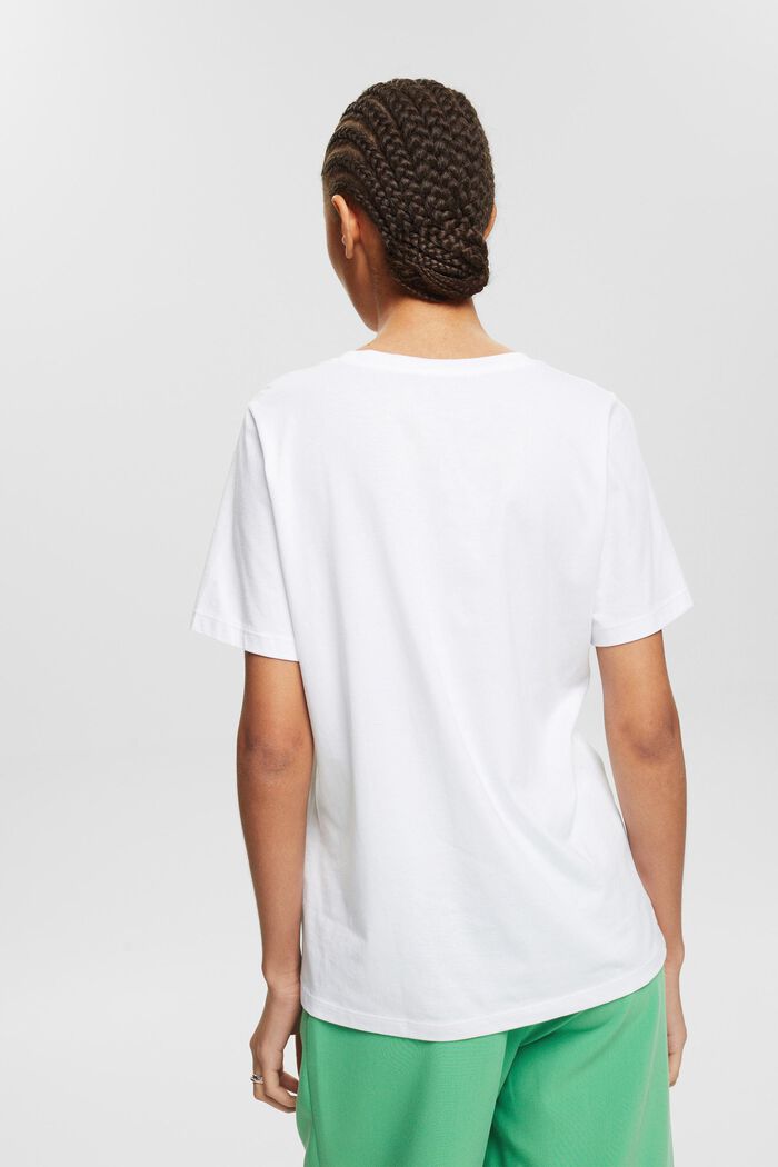 Basic-Shirt aus 100% Organic Cotton, WHITE, detail image number 3