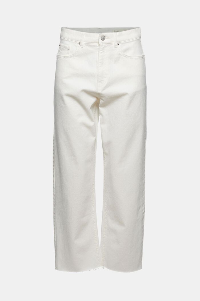 Relaxte 7/8-Hose im Washed-Look, Bio-Baumwolle, OFF WHITE, detail image number 6