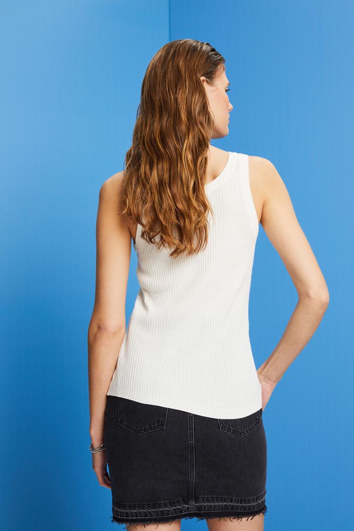 Tank Top in Rippstrick, OFF WHITE, detail image number 3
