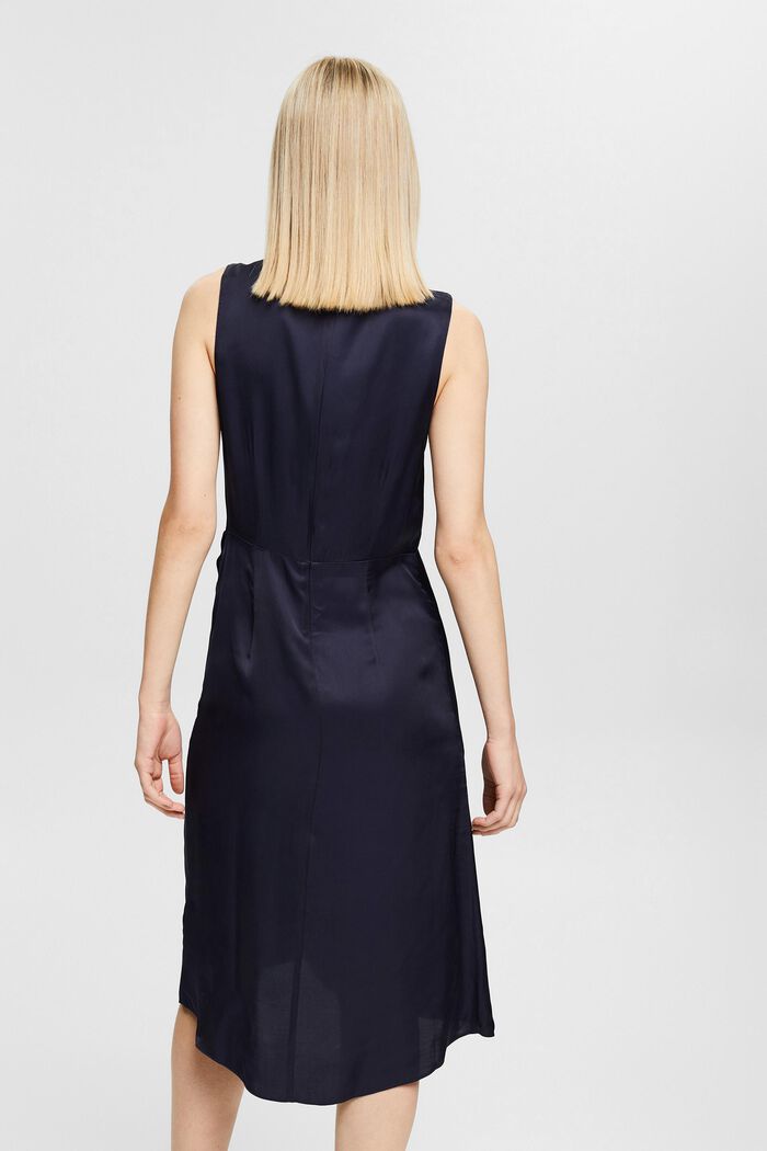 Satin-Kleid aus LENZING™ ECOVERO™, NAVY, detail image number 2