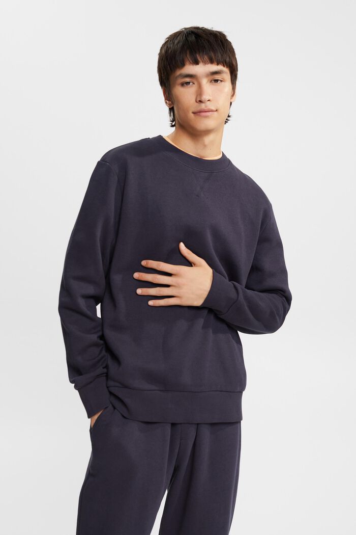 Recycelt: unifarbenes Sweatshirt, NAVY, detail image number 0
