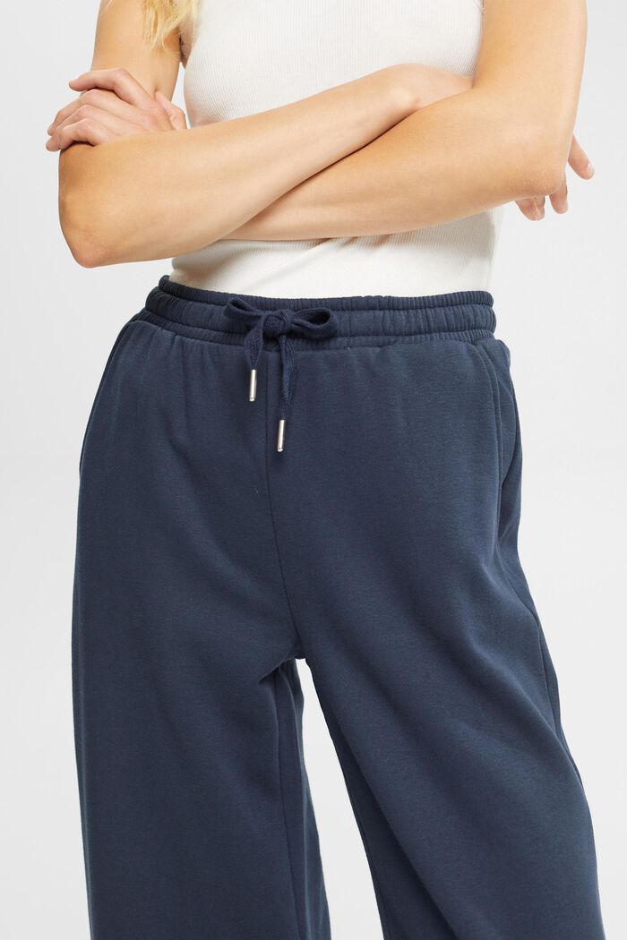 Mid-Rise-Sweatpants mit weitem Bein, NAVY, detail image number 4