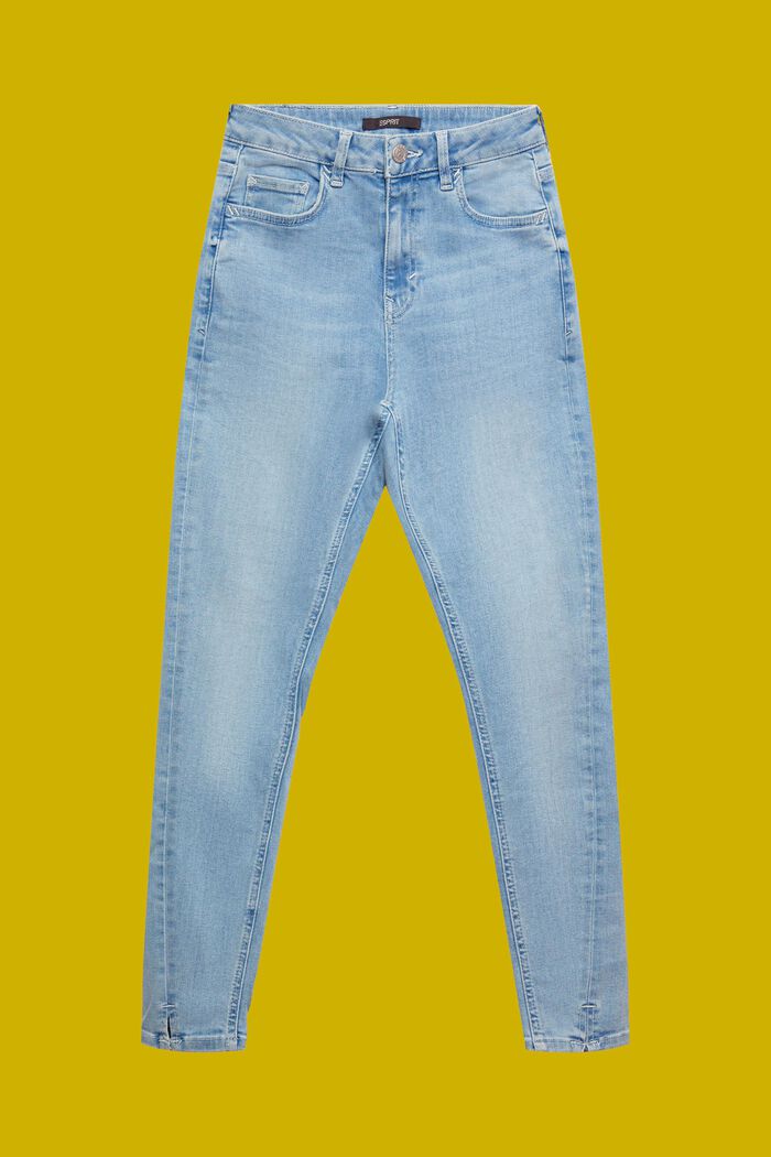 Skinny Jeans in Cropped-Länge, BLUE LIGHT WASHED, detail image number 6