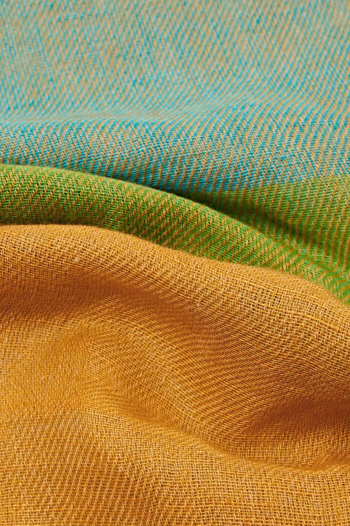Mehrfarbiges Tuch aus Leinen-Mix, AQUA GREEN, detail image number 1