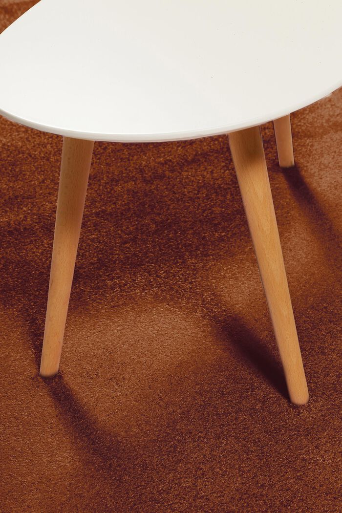 Kurzflor-Teppich in modernen Farben, RUST BROWN, detail image number 6