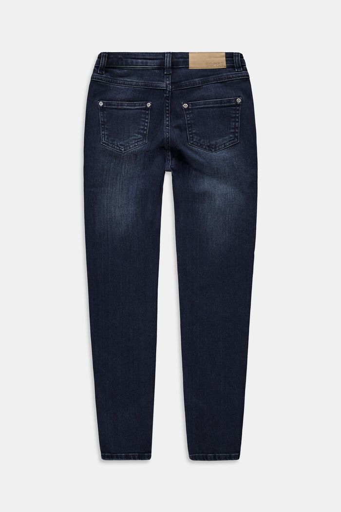 Schmal geschnittene Jeans mit Verstellbund, BLUE MEDIUM WASHED, detail image number 1