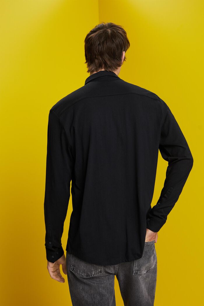 Langärmliges Jersey-Top, 100 % Baumwolle, BLACK, detail image number 3