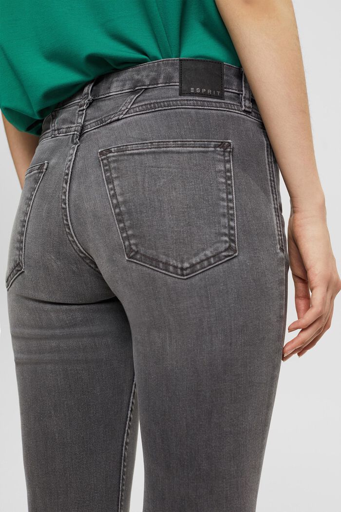Mid-Rise-Stretchjeans mit Bootcut, GREY MEDIUM WASHED, detail image number 4