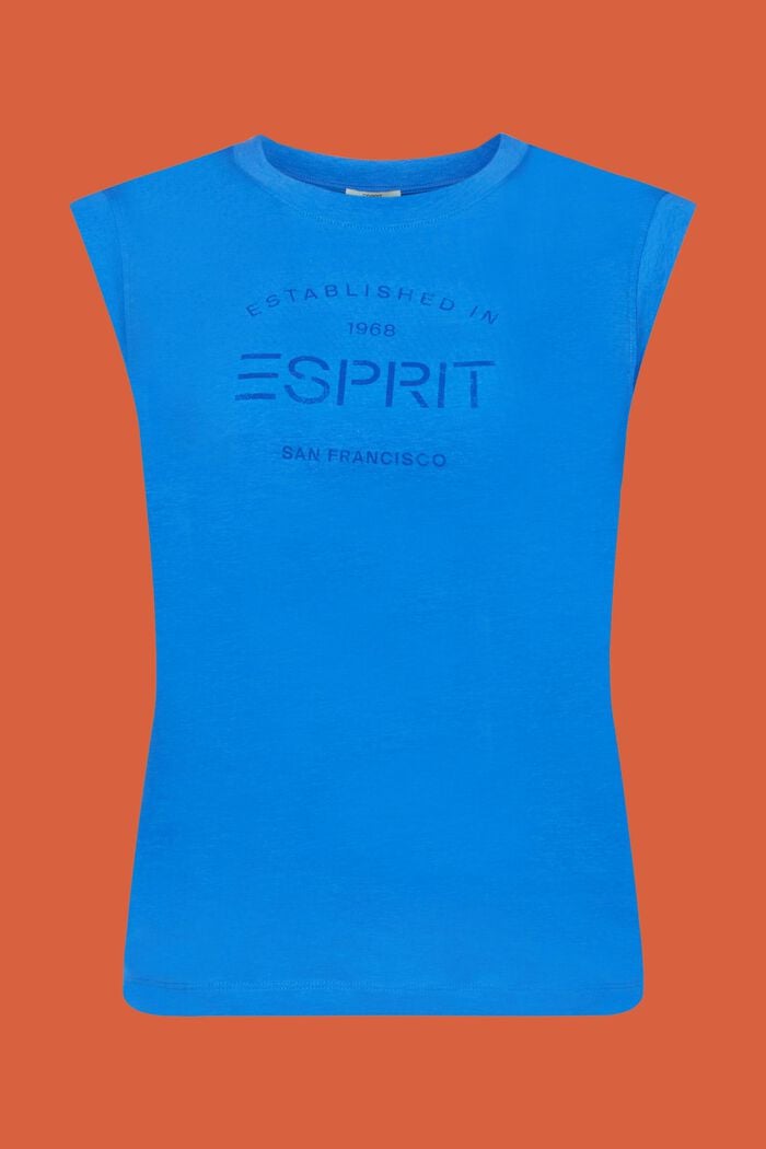 T-Shirt mit Vintage-Logo, BRIGHT BLUE, detail image number 5