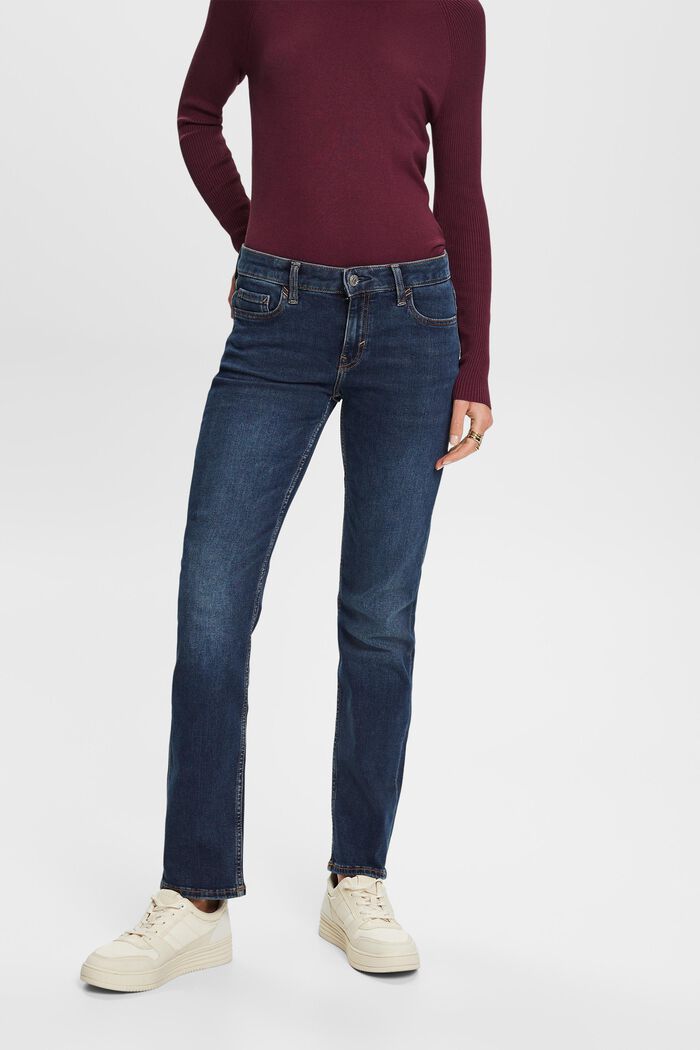 Recycelt: Jeans mit geradem Bein und mittelhohem Bund, BLUE LIGHT WASHED, detail image number 0