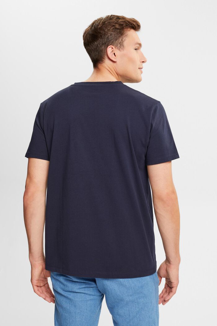 Jersey-T-Shirt mit Frontprint, NAVY, detail image number 3