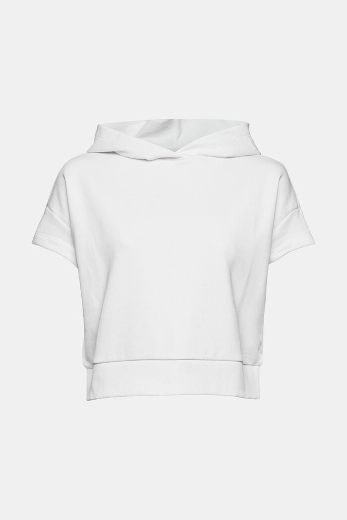 Recycelt: kurzärmeliges Sweatshirt, WHITE, overview