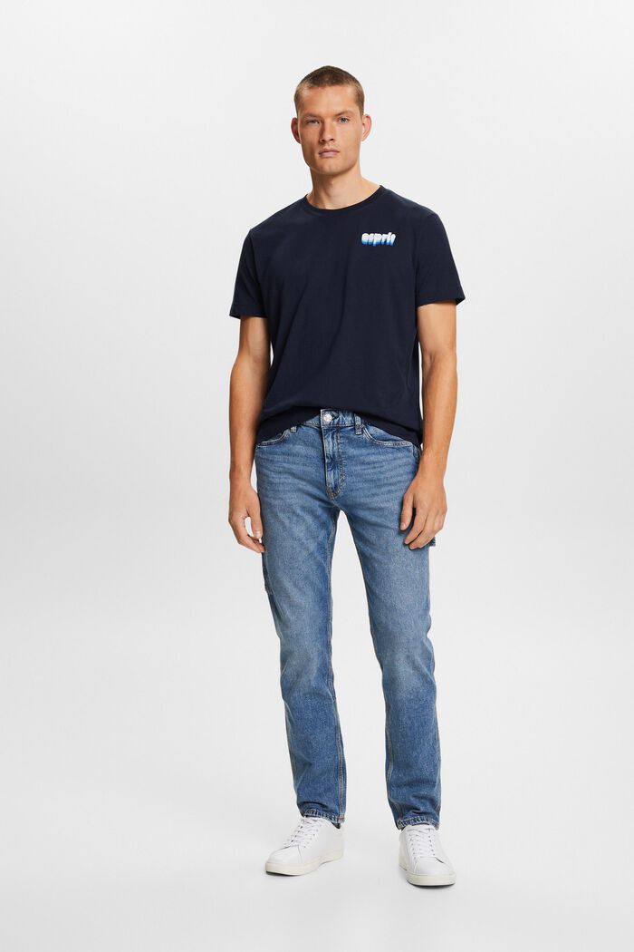Recycelt: Carpenter-Jeans mit geradem Bein, BLUE MEDIUM WASHED, detail image number 1
