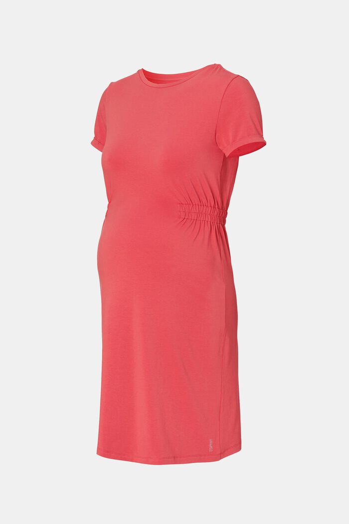 Jersey-Kleid aus Baumwolle, RED, overview