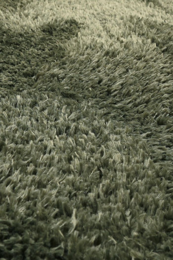 Recycelt: Unifarbener Hochflor-Teppich, GREEN, detail image number 1
