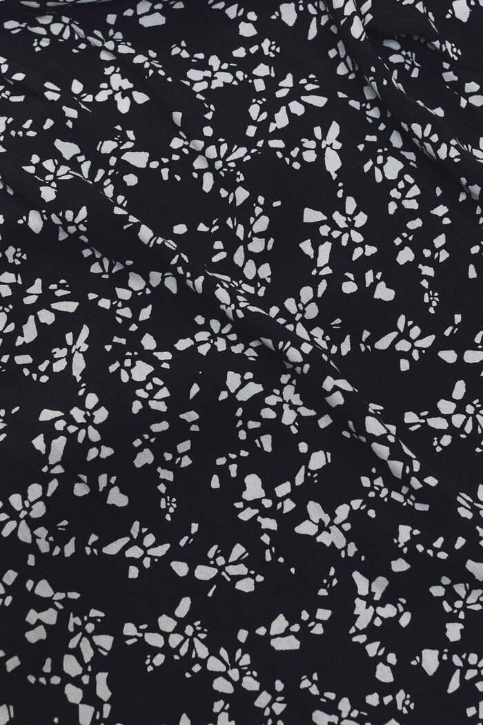 Crêpe-Bluse mit V-Ausschnitt und Print, NEW BLACK, detail image number 5