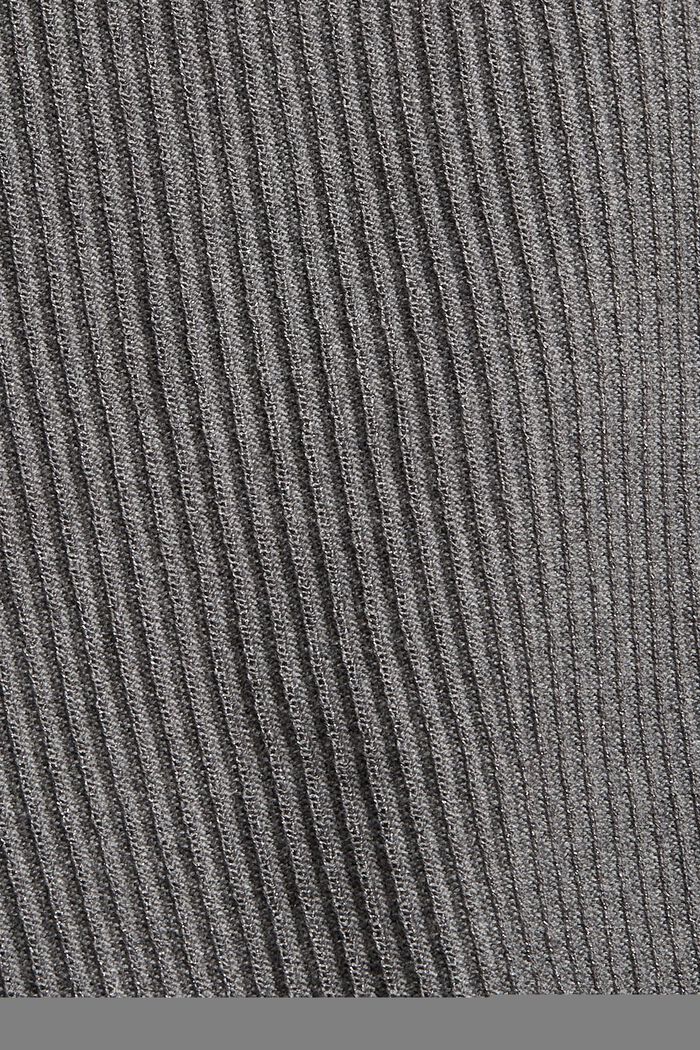 Kurzarm-Pullover mit Polokragen, Organic Cotton, MEDIUM GREY, detail image number 4