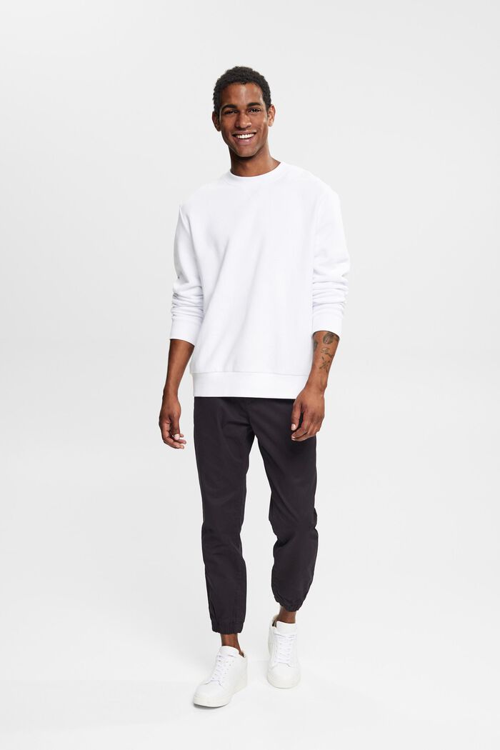 Recycelt: unifarbenes Sweatshirt, WHITE, detail image number 1