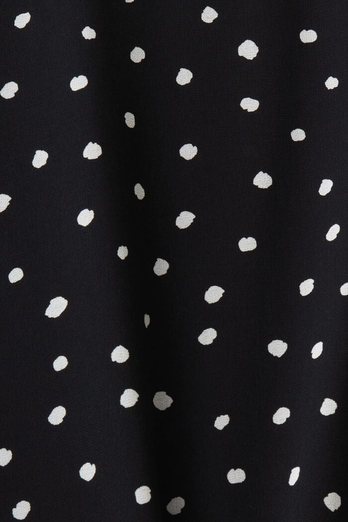 Recycelt: Chiffon-Kleid mit geraffter Taille, BLACK, detail image number 6