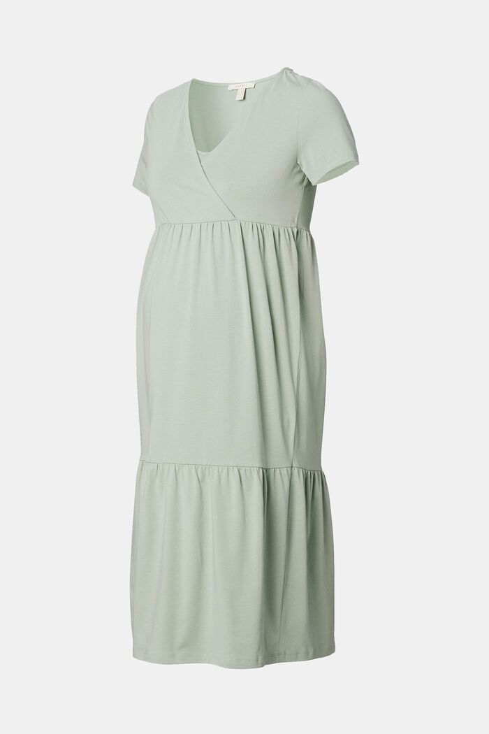 Volant-Kleid mit Stillfunktion, Organic Cotton, GREY MOSS, detail image number 6
