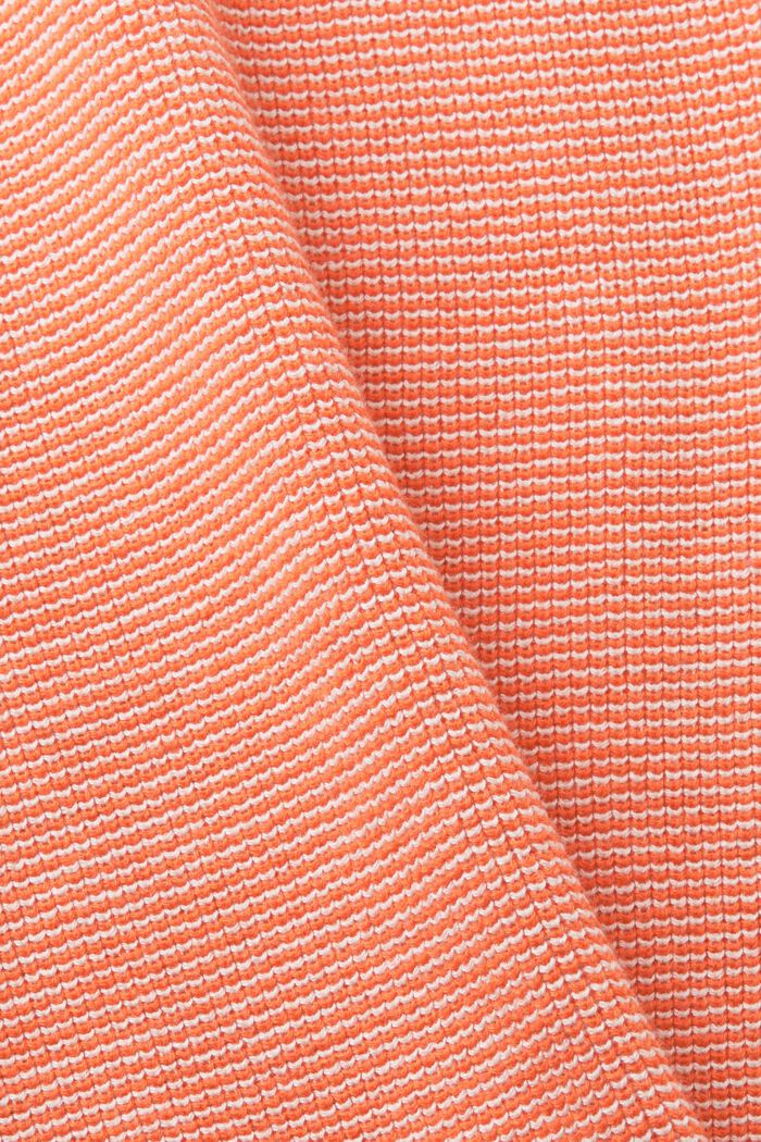 Gestreifter Stehkragen-Pullover, ORANGE RED, detail image number 5