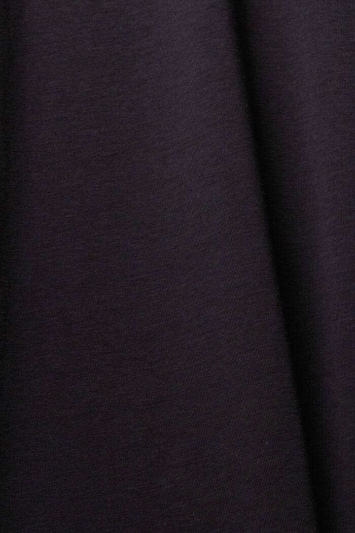 Nachthemd aus Jersey mit Spitzendetails, BLACK, detail image number 4