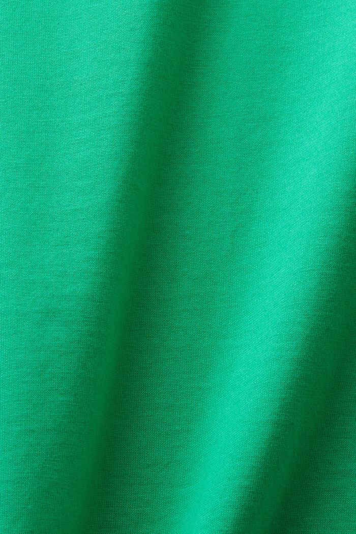 T-Shirt aus Pima-Baumwolle mit Rundhalsausschnitt, GREEN, detail image number 5