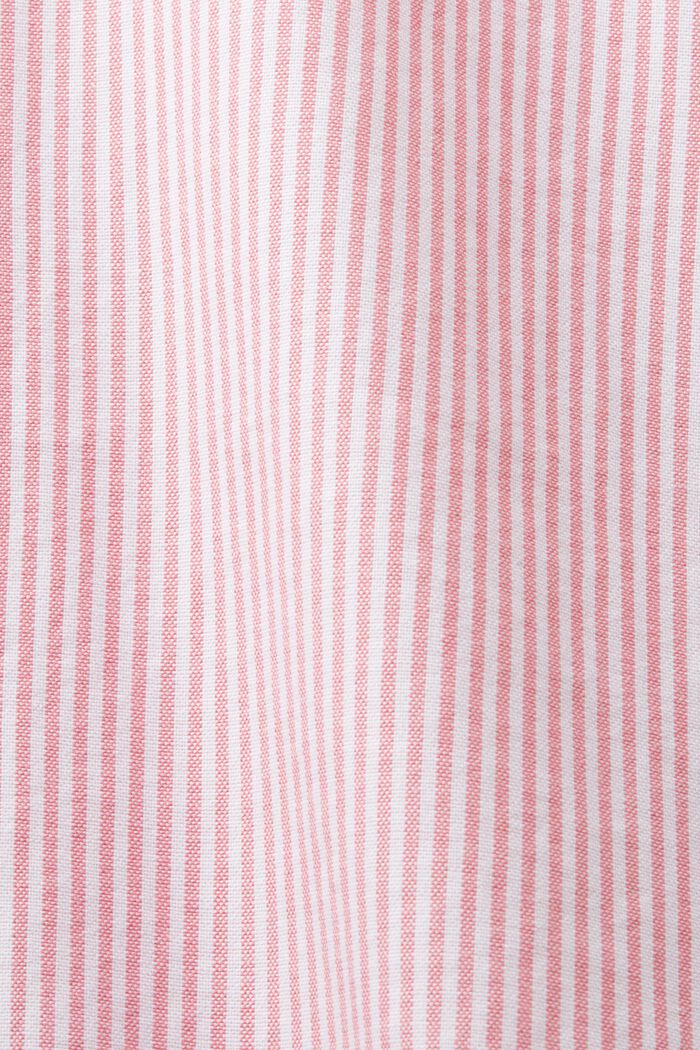 Übergroßes, gestreiftes Baumwollhemd, PINK, detail image number 4