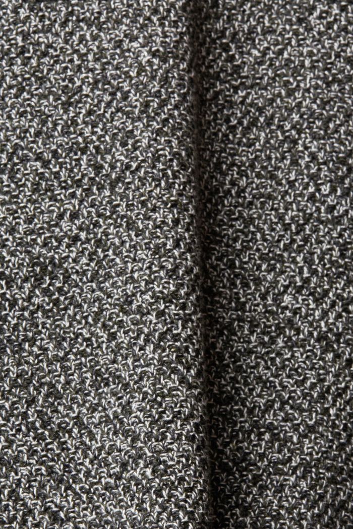 Zweifarbiger Strick-Hoodie, BLACK, detail image number 4