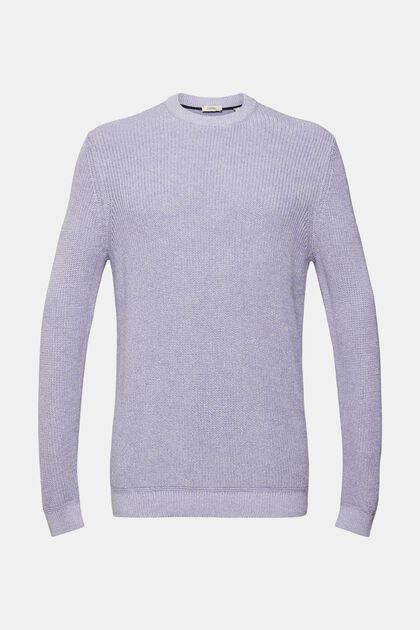 Pullover mit Zopfstrick, LILAC, overview