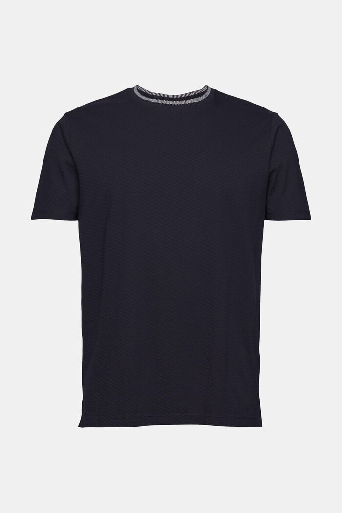 Recycelt: T-Shirt aus Strukturjersey, NAVY, detail image number 5
