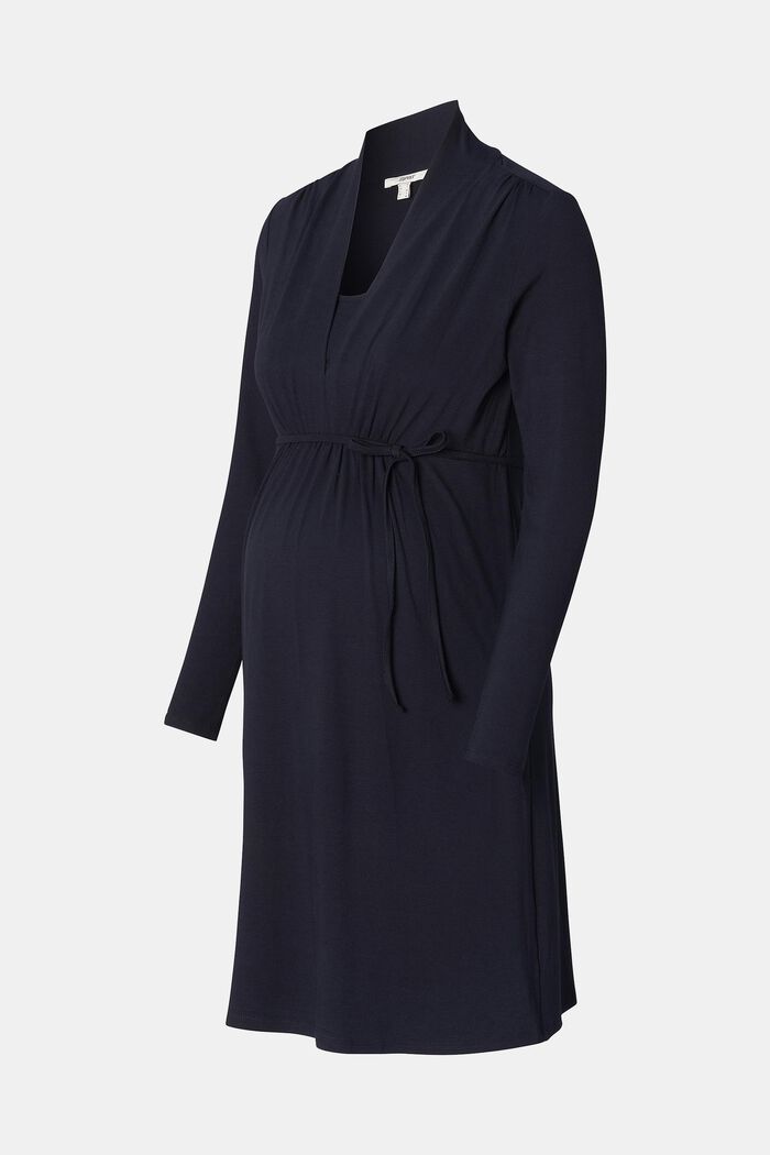 Jerseykleid mit V-Ausschnitt und Stillfunktion, NIGHT SKY BLUE, detail image number 6