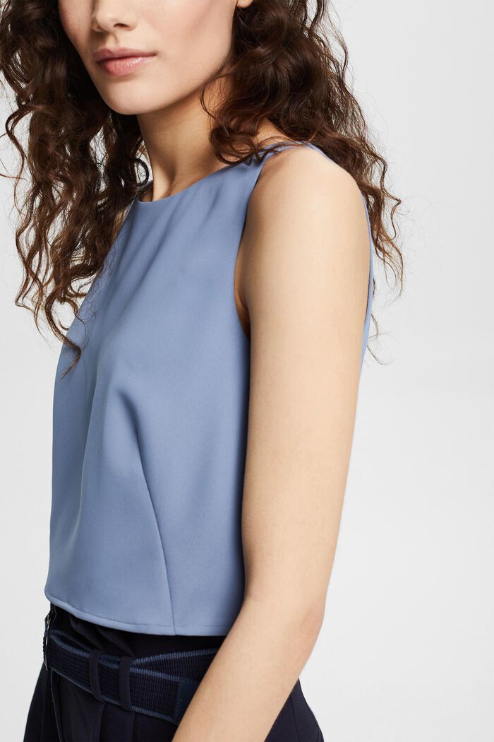 Recycelt: Cropped Top, GREY BLUE, detail image number 0