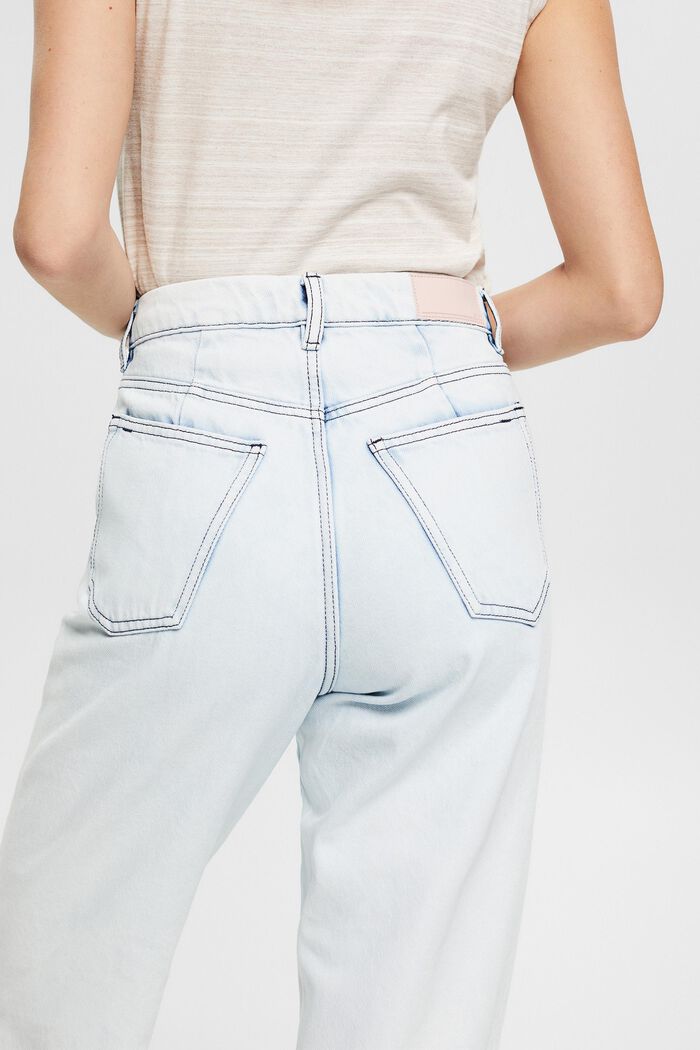 Cropped Jeans mit Bundfalten, BLUE BLEACHED, detail image number 2