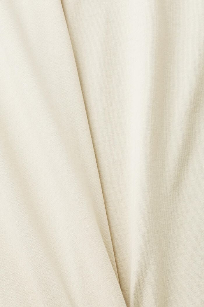 Zweifarbiges T-Shirt aus Baumwolle, LIGHT TAUPE, detail image number 5