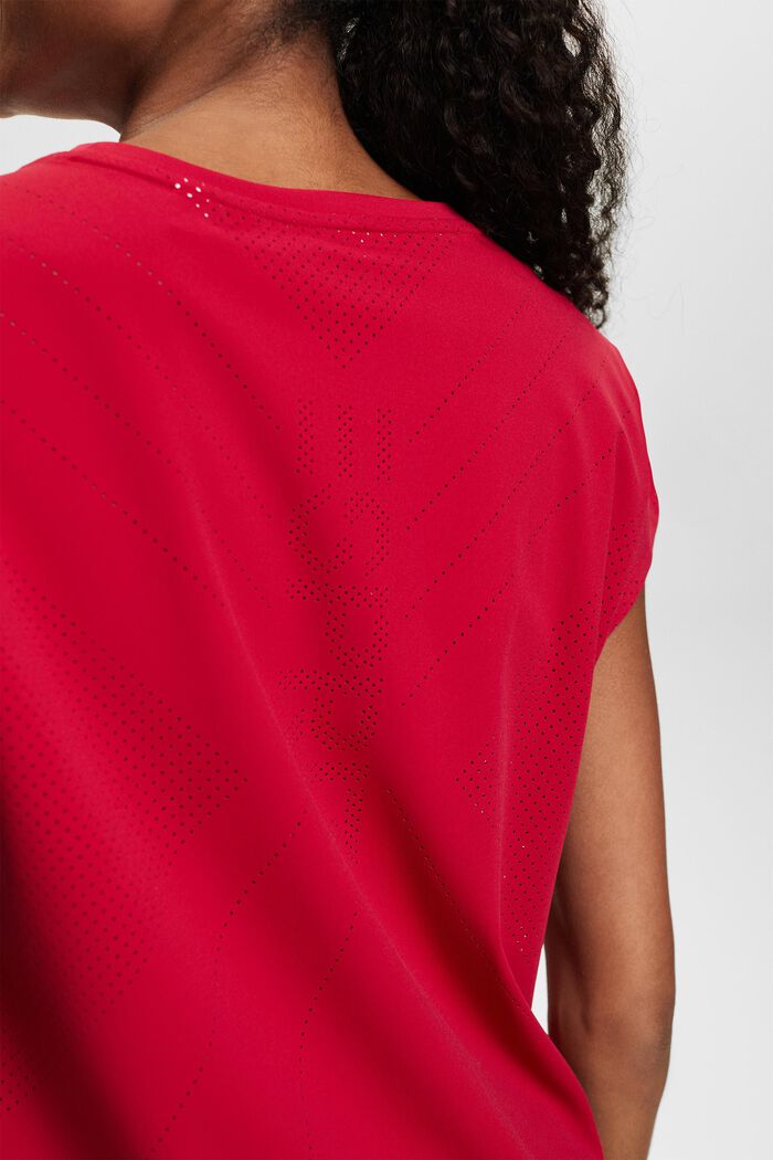 Kurzärmliges Active T-Shirt, DARK RED, detail image number 3