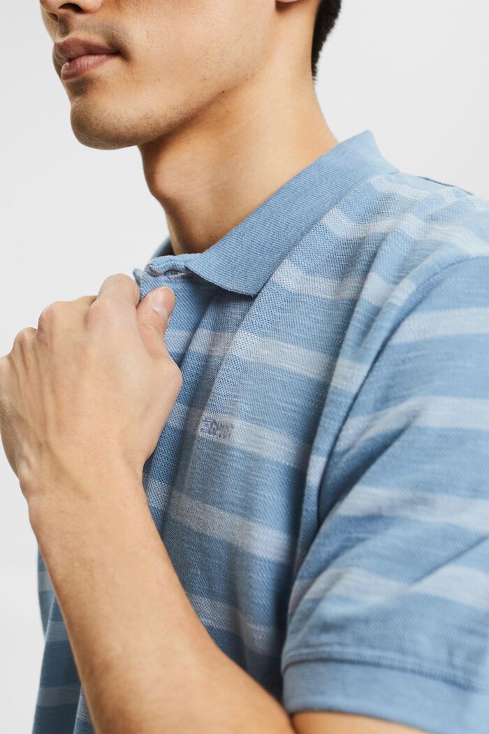 Polo-Shirt mit Streifen, BLUE, detail image number 1