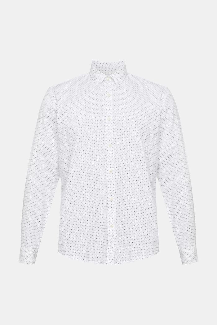 Nachhaltiges Baumwollhemd mit Muster, WHITE, detail image number 6