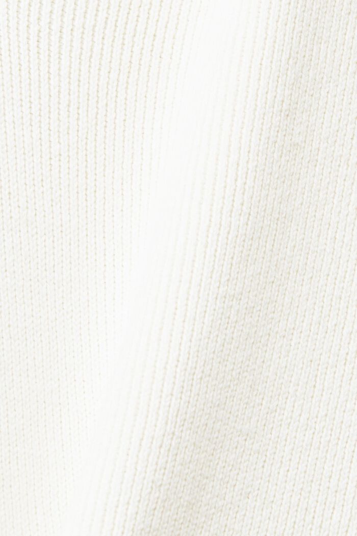 Pullover mit V-Ausschnitt, nachhaltige Baumwolle, OFF WHITE, detail image number 5