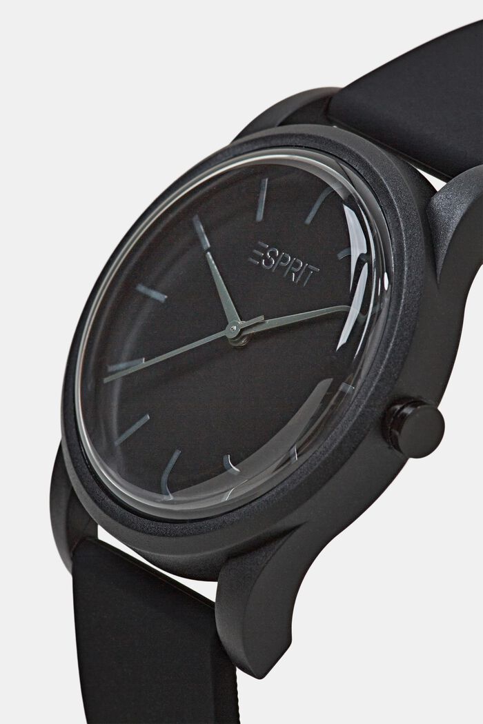 Uhr mit Gummiarmband, BLACK, detail image number 1