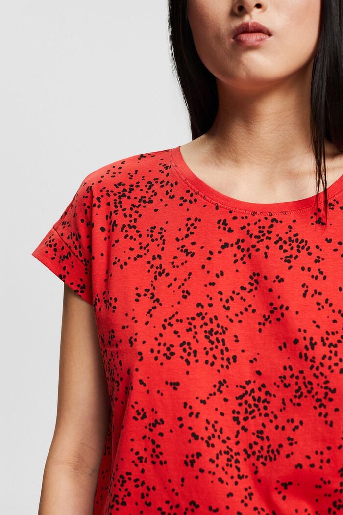 T-Shirt mit Print, 100% Baumwolle, RED, detail image number 2
