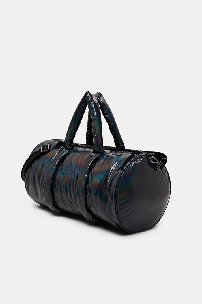 Große Puffer Bag mit holografischem Design, GUNMETAL, detail image number 2