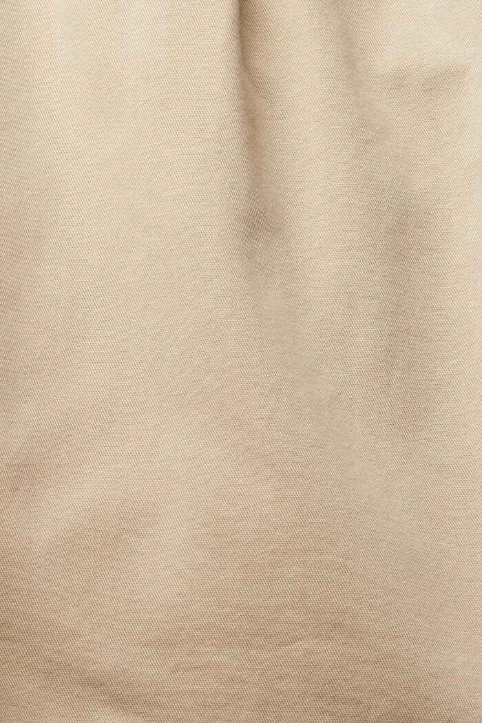 Highwaist-Shorts aus 100% Pima-Baumwolle, BEIGE, detail image number 1