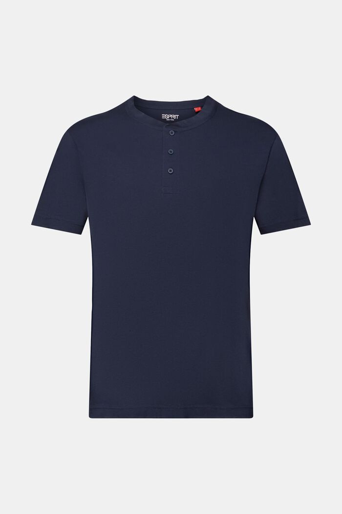 Henley-T-Shirt, 100 % Baumwolle, NAVY, detail image number 5